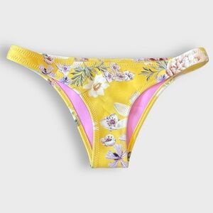 TRIANGL Yellow Floral Neoprene Bikini Bottom